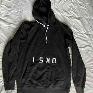 Black Men's Hoodie LSKD